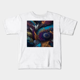 Kaleidoscope of feathers pattern Kids T-Shirt